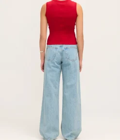 Esme High Neck Tank in Red