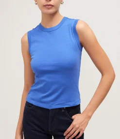 Esme High Neck Tank in Royal Blue