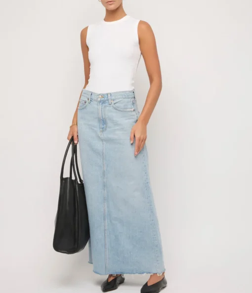 Esme High Neck Tank in White