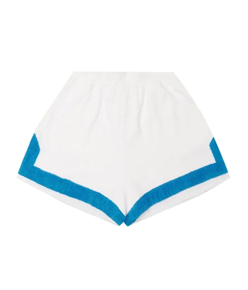 Estate Towelling Short in Bianco Ciano