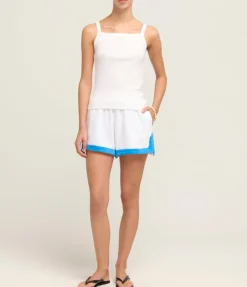 Estate Towelling Short in Bianco Ciano