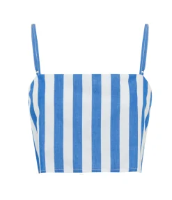 Eve Crop Top in Aegean Stripe