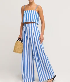 Eve Crop Top in Aegean Stripe