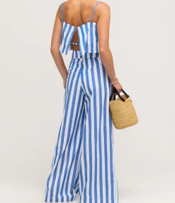 Eve Crop Top in Aegean Stripe