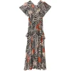 Evie Midi Dress in Black Swirl Daisy