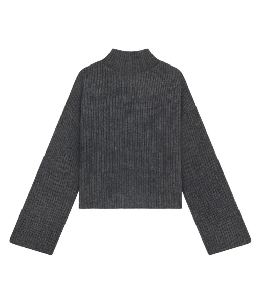 Faro Funnel Neck Sweater in Anthracite Melange
