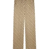 Fiji Silk Blend Trouser in Sand Wave Stripe