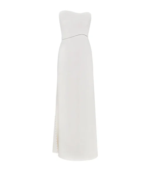 Fiona Strapless Maxi Dress in White