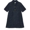 Fluffy Denim Mini Dress in Rinse
