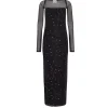 Galaxy Dress and Shrug in Black and Gold