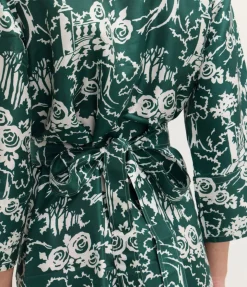 Garden Toile Embellished Long Dress in Ivy
