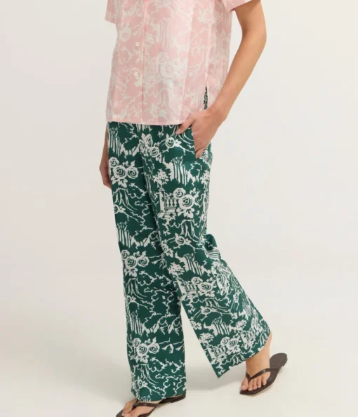 Garden Toile Pj Pants in Ivy
