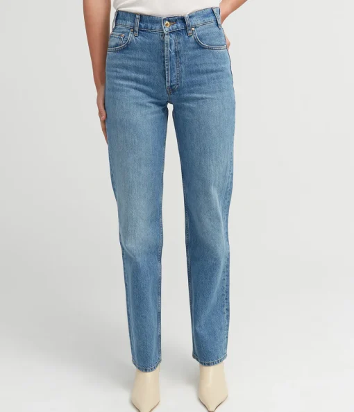 Gavin Long Jean in Atlantic Blue