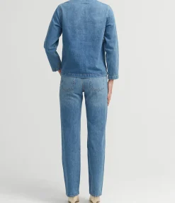 Gavin Long Jean in Atlantic Blue