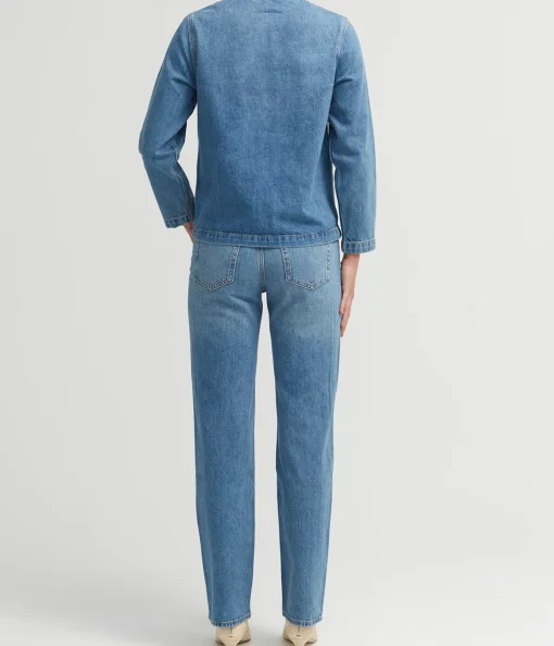 Gavin Long Jean in Atlantic Blue