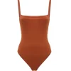 Geometrical One Piece in Terracotta