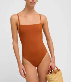 Geometrical One Piece in Terracotta