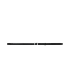 Georgia Slim Belt in Black with Silver
