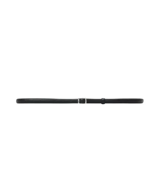 Georgia Slim Belt in Black with Silver