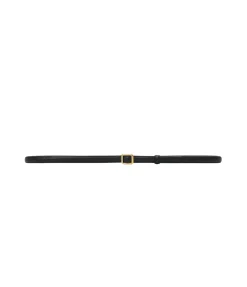 Georgia Slim Belt in Black with Gold