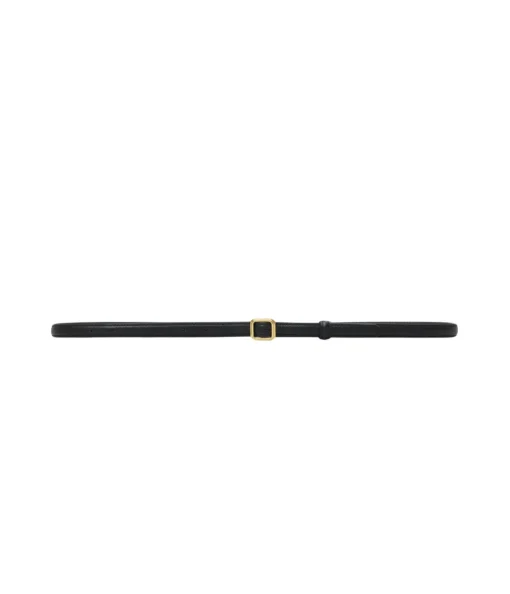 Georgia Slim Belt in Black with Gold