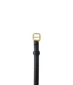 Georgia Slim Belt in Black with Gold