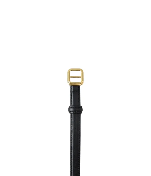 Georgia Slim Belt in Black with Gold