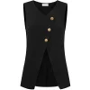 Gigi Asymmetric Vest in Black