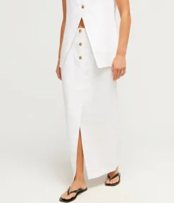 Gigi Column Skirt in Ivory