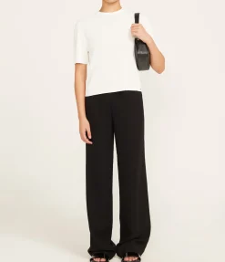 Giorgio Short Sleeve Sweater in Ivory