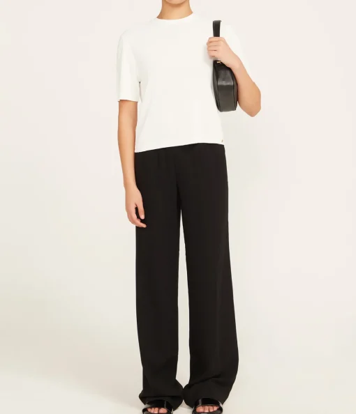 Giorgio Short Sleeve Sweater in Ivory