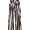 Giulia Silk Blend Pant in Cinque Stripe