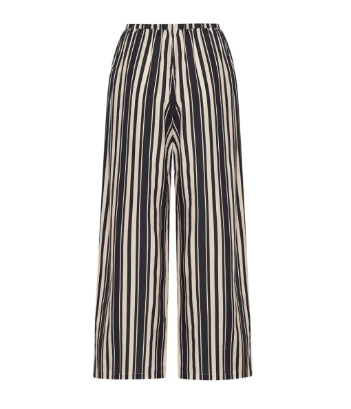 Giulia Silk Blend Pant in Cinque Stripe