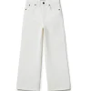 Grace High Rise Wide Leg Crop in White