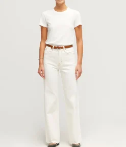Grace High Rise Wide Leg in Natural White