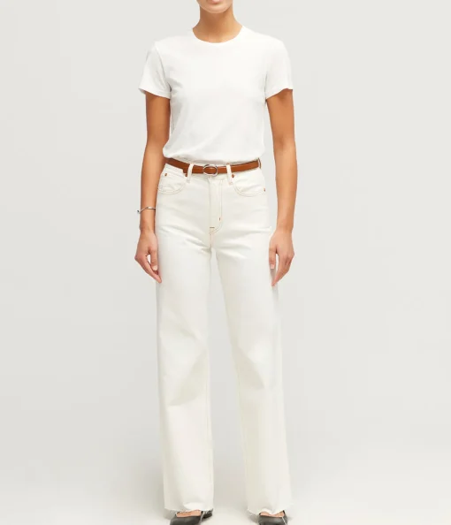 Grace High Rise Wide Leg in Natural White