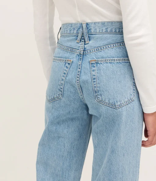 Grace High Rise Wide Leg Jean in Powder Blue