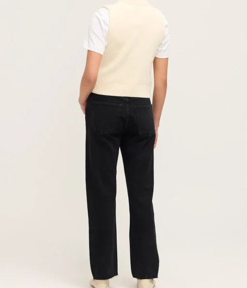 Graphic Wool Vest in Egret