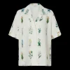 Greenhouse Floral Camp Shirt in Mist