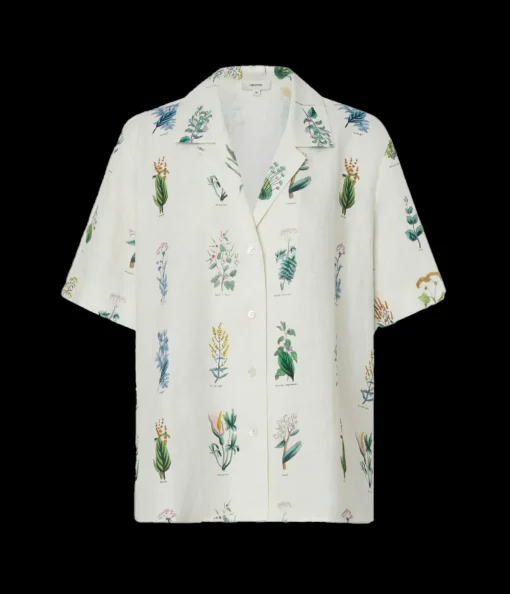 Greenhouse Floral Camp Shirt in Mist