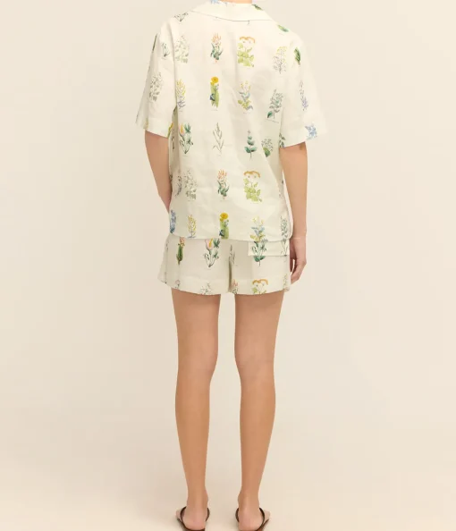 Greenhouse Floral Camp Shirt in Mist