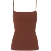Gwyn Square Neck Tank Top in Milk Chocolate