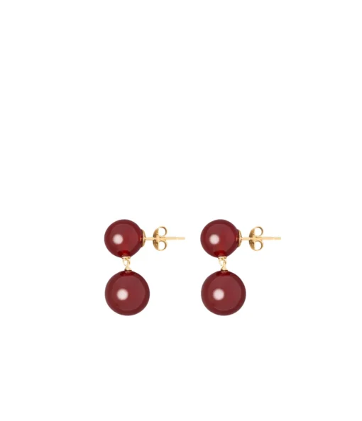 Hannah Earring in Red Carnelian
