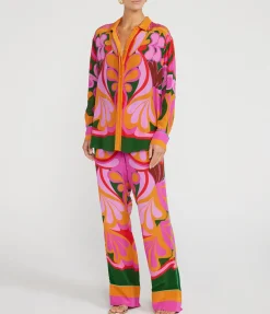 Havana Crepe Trouser in Seventies Orange