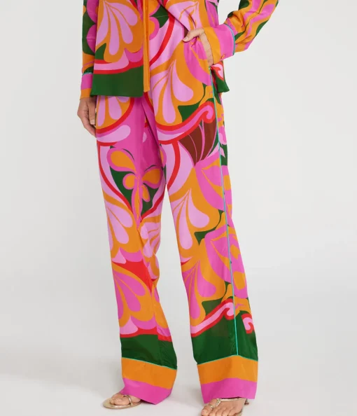 Havana Crepe Trouser in Seventies Orange