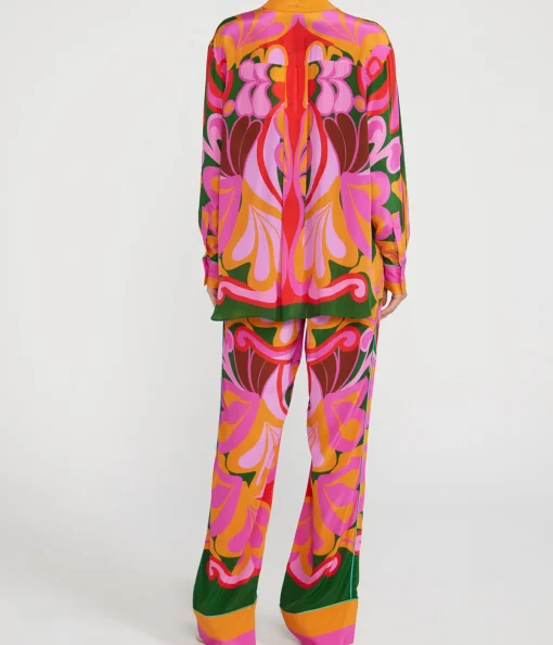 Havana Crepe Trouser in Seventies Orange