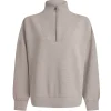Hawley Half Zip Sweatshirt in Taupe Marle