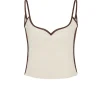 Heart Bodice Singlet in Carob Cream