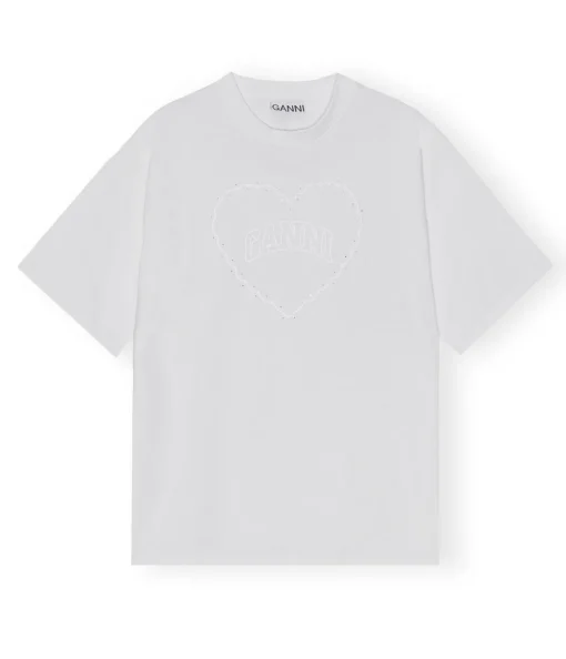 Heavy Cotton Heart T-shirt in Bright White