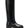 Henry Pull on Calf Leather Boot in Black